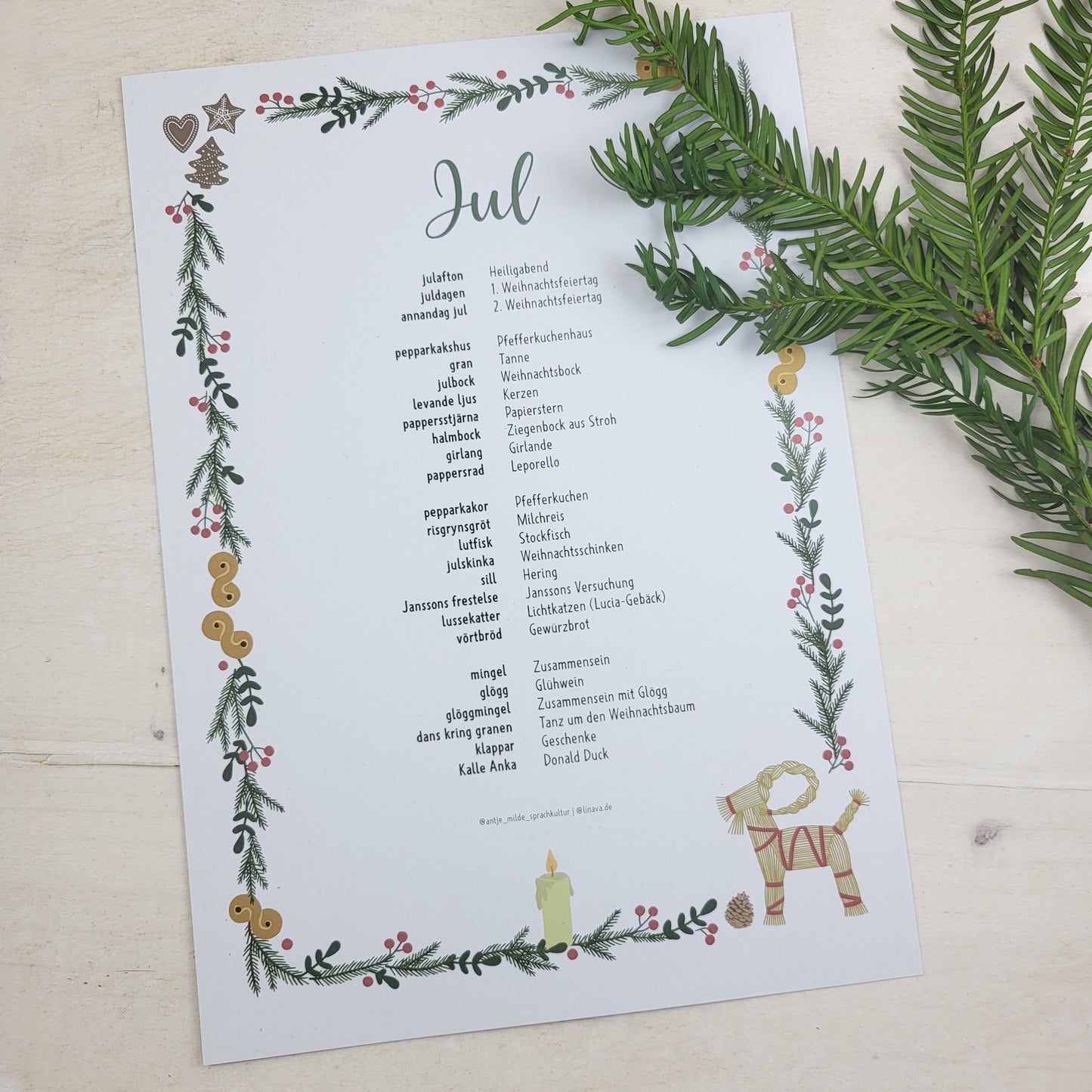Print „Weihnachtsvokabeln“