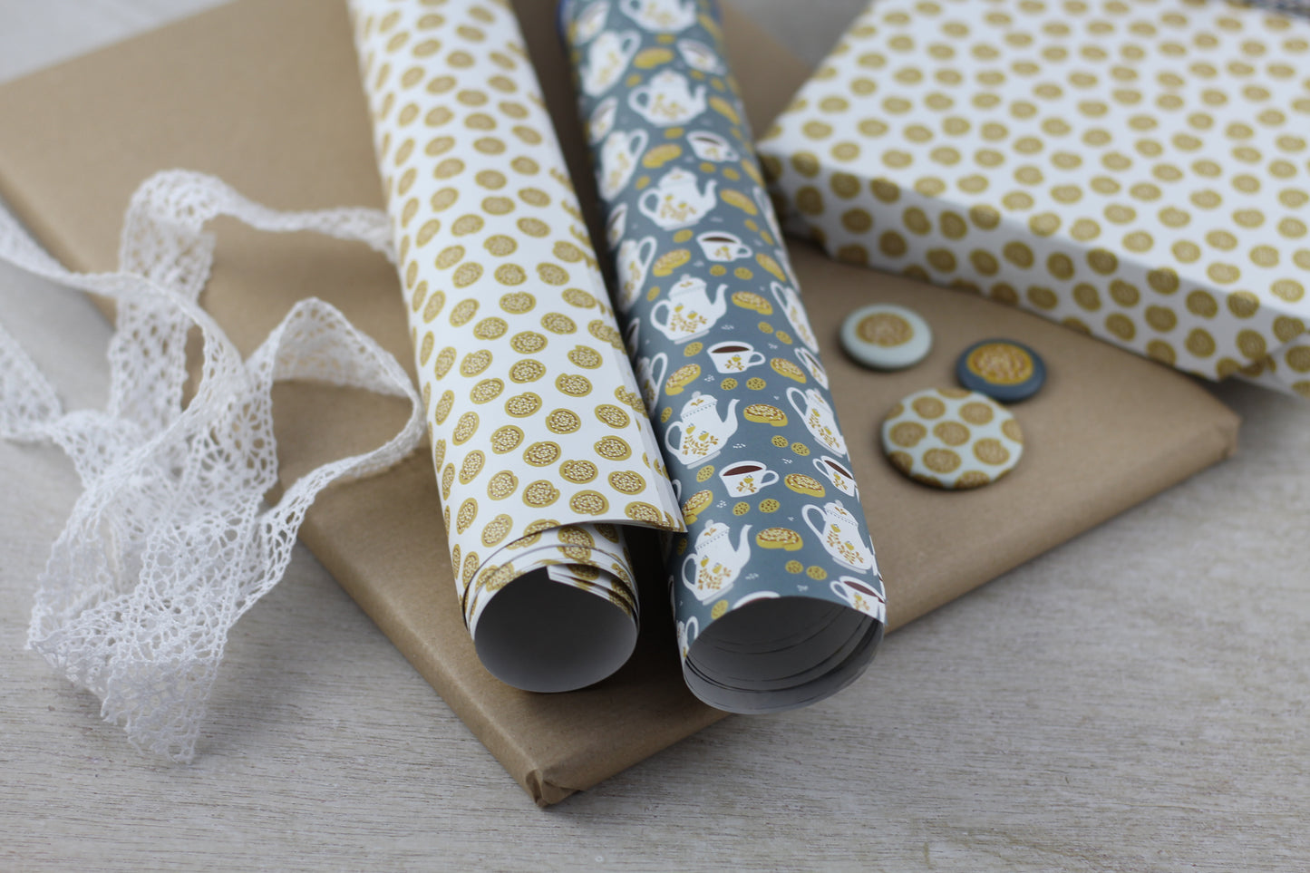 "Dala horses light" wrapping paper, 5 sheets A3