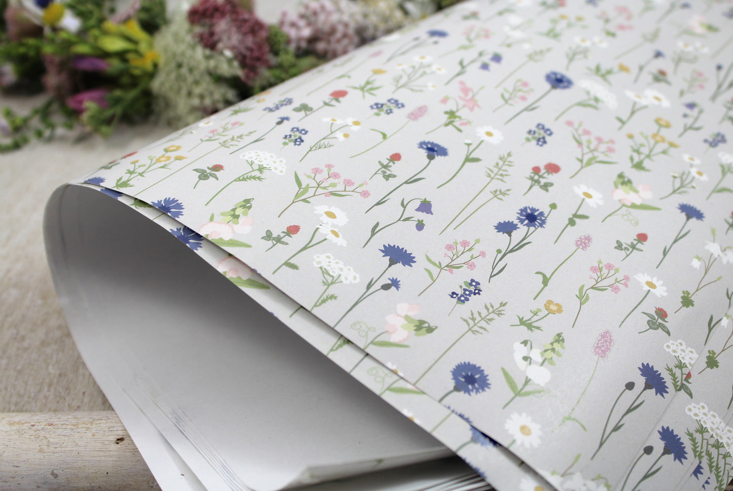 Geschenkpapier „Sommerblumen“, 5 Bogen A3