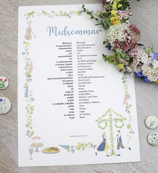 Print „Midsommarvokabeln“