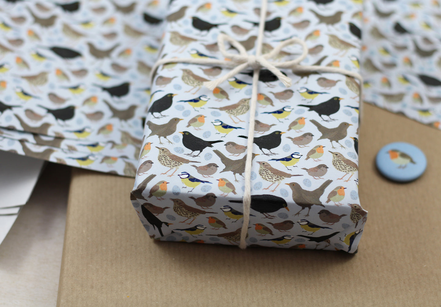 Geschenkpapier „Vögelchen“, 5 Bogen A3