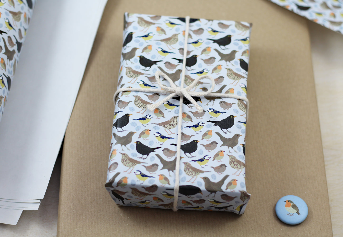 Geschenkpapier „Vögelchen“, 5 Bogen A3