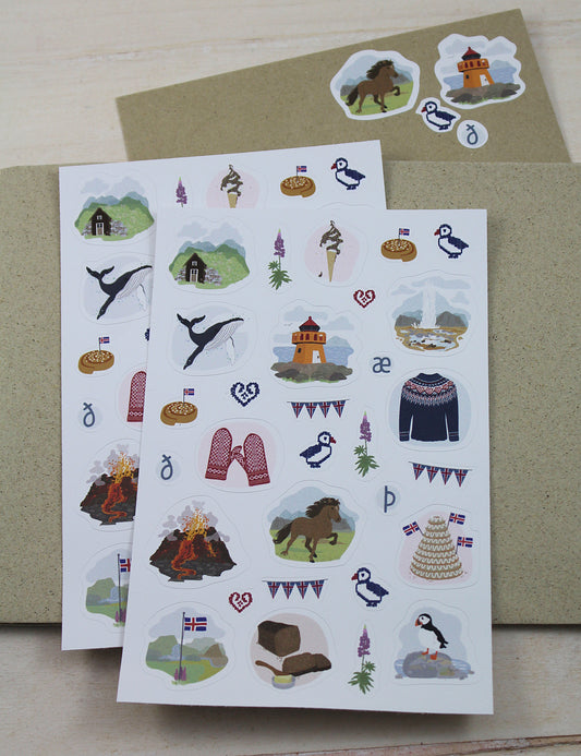 Stickerbogen „Island“ groß