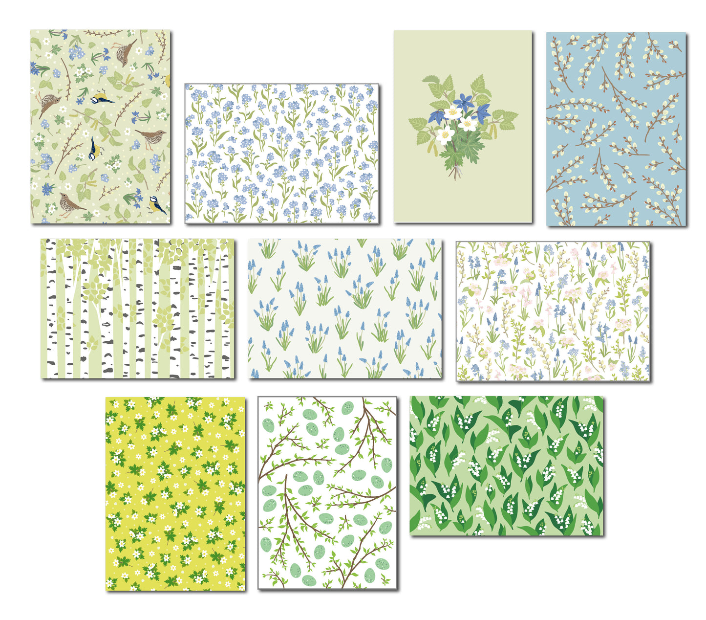 Kartenset „Frühling“ (10 Postkarten)
