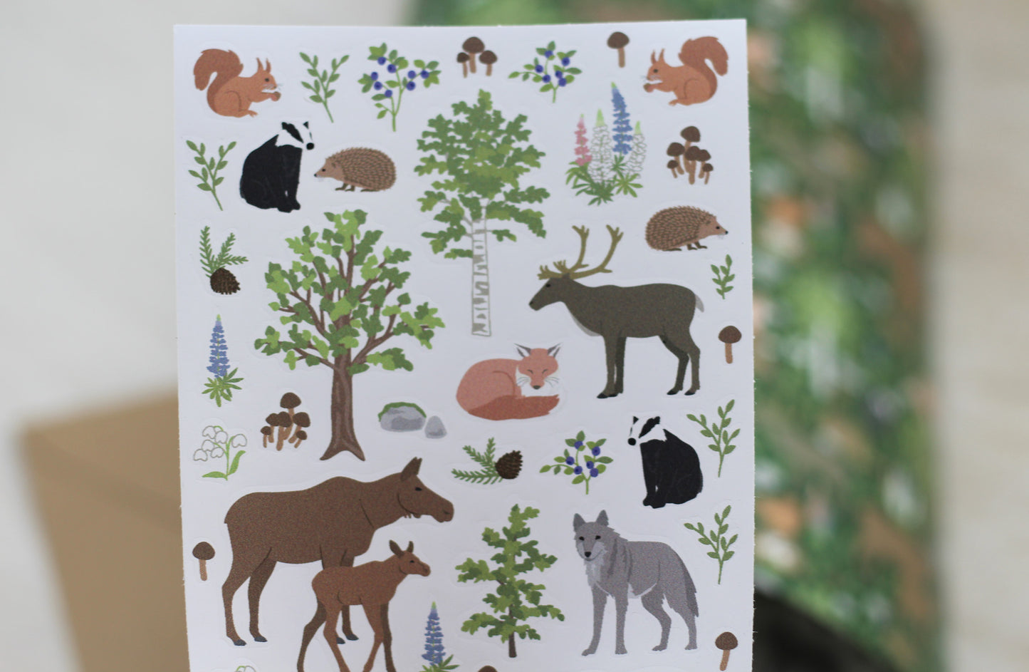 Stickerbogen „Waldtiere“