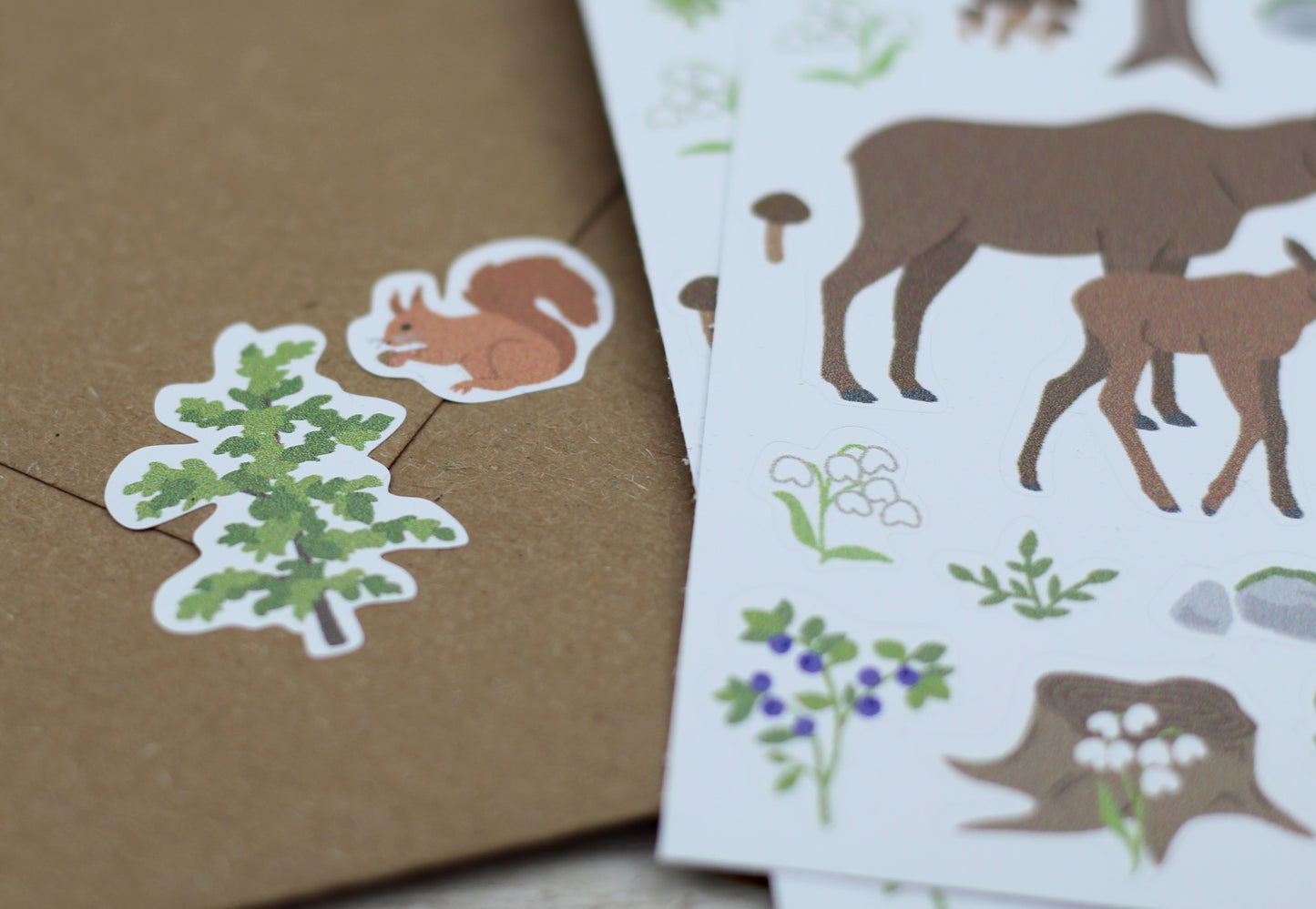Stickerbogen „Waldtiere“