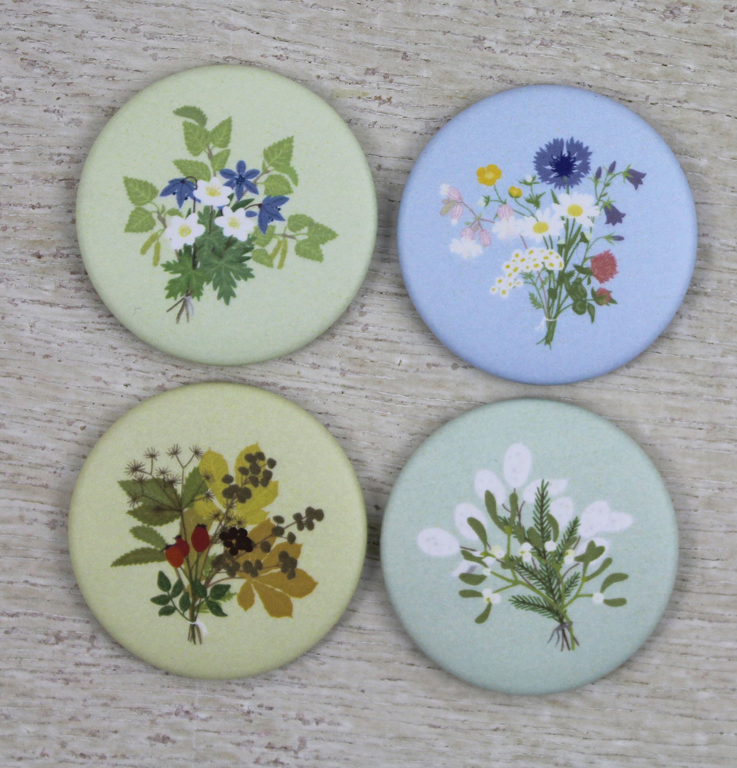 Magnetset „Jahreszeiten-Sträußchen“