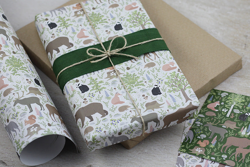 Geschenkpapier „Waldtiere“