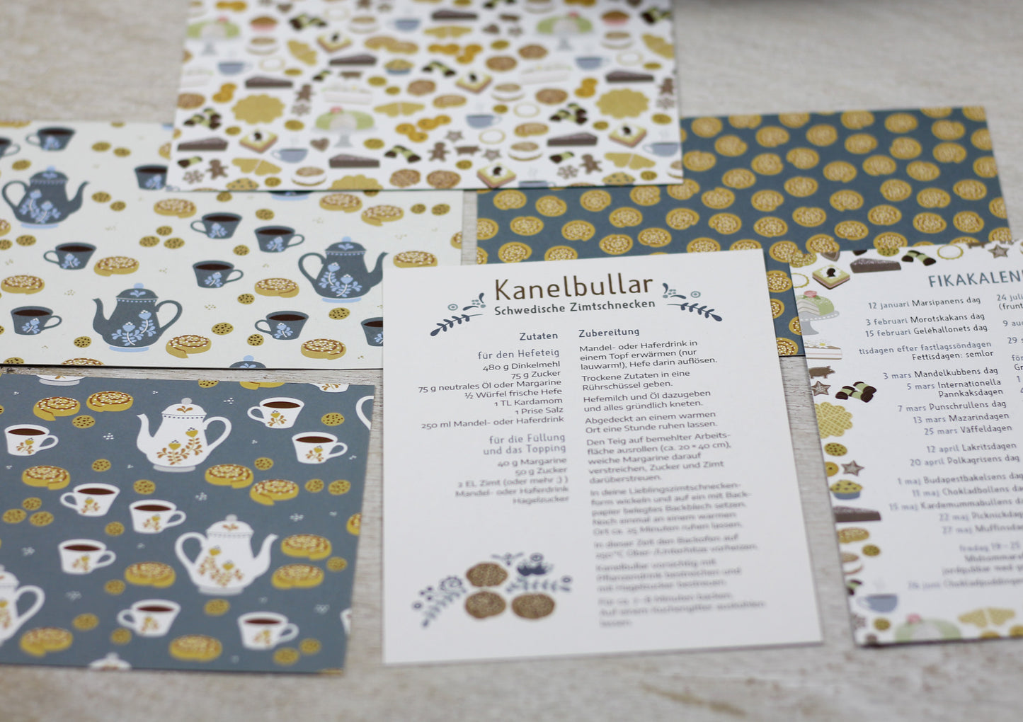Kartenset „Fika“ (6 Postkarten)