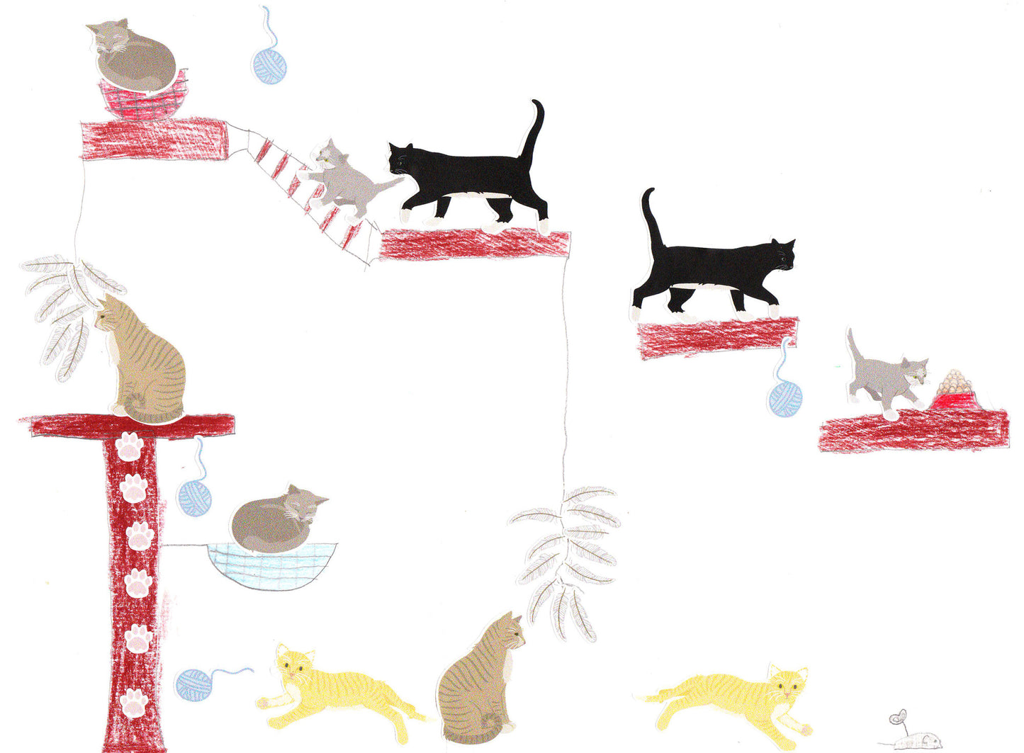 Stickerbogen „Katzen“