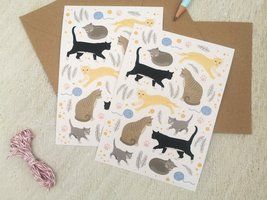 Stickerbogen „Katzen“