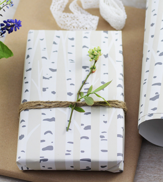 Birch wrapping paper, 5 sheets A3